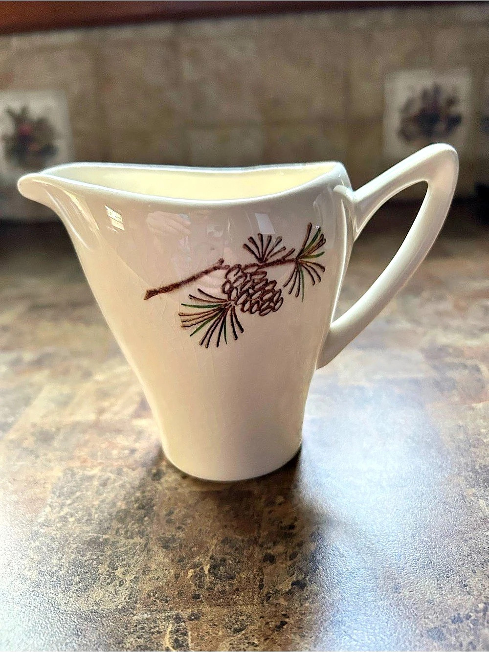 Floral Ceramic Creamer White